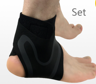 Ankle Support Brace Safety Running Basketball Sports Ankle Sleeves (Option: L-EN-Set)