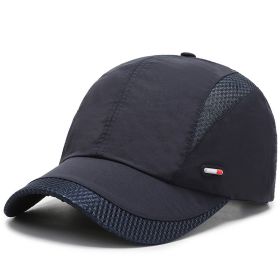 Outdoor Sports Quick-drying Mesh Baseballcap (Color: Dark Blue)