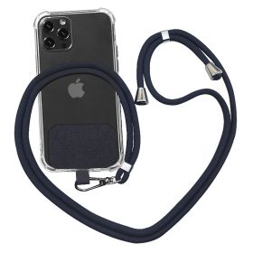 Strap Lanyard 9 Colors Soft Rope For Cell Phone Hanging Cord (Color: Dark grey)